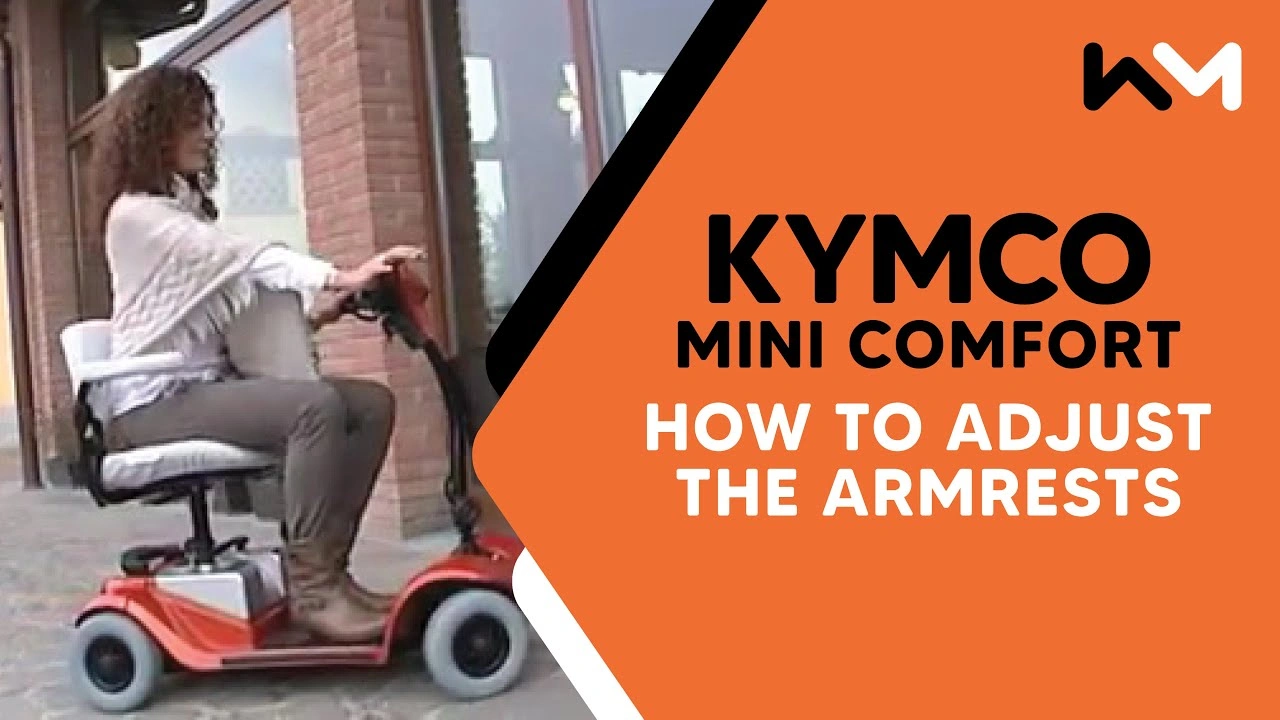 Kymco Mini Comfort - Adjusting the armrests