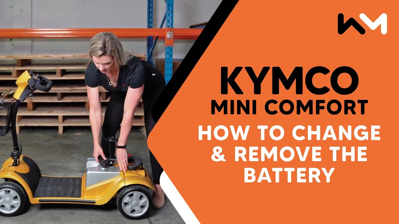 Kymco Mini Comfort - changing or removing the battery