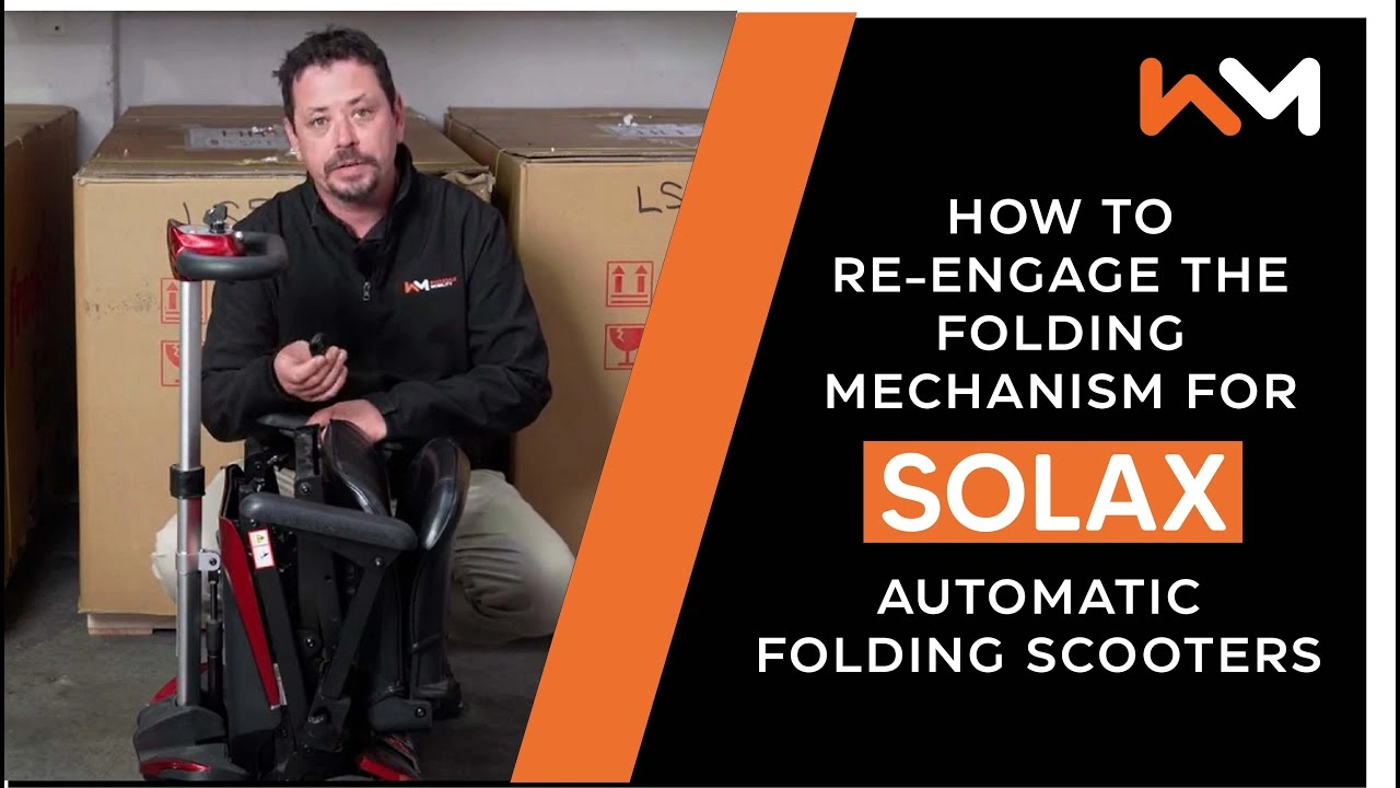 How to re-engage the folding mechanism on your Solax automatic folding scooter