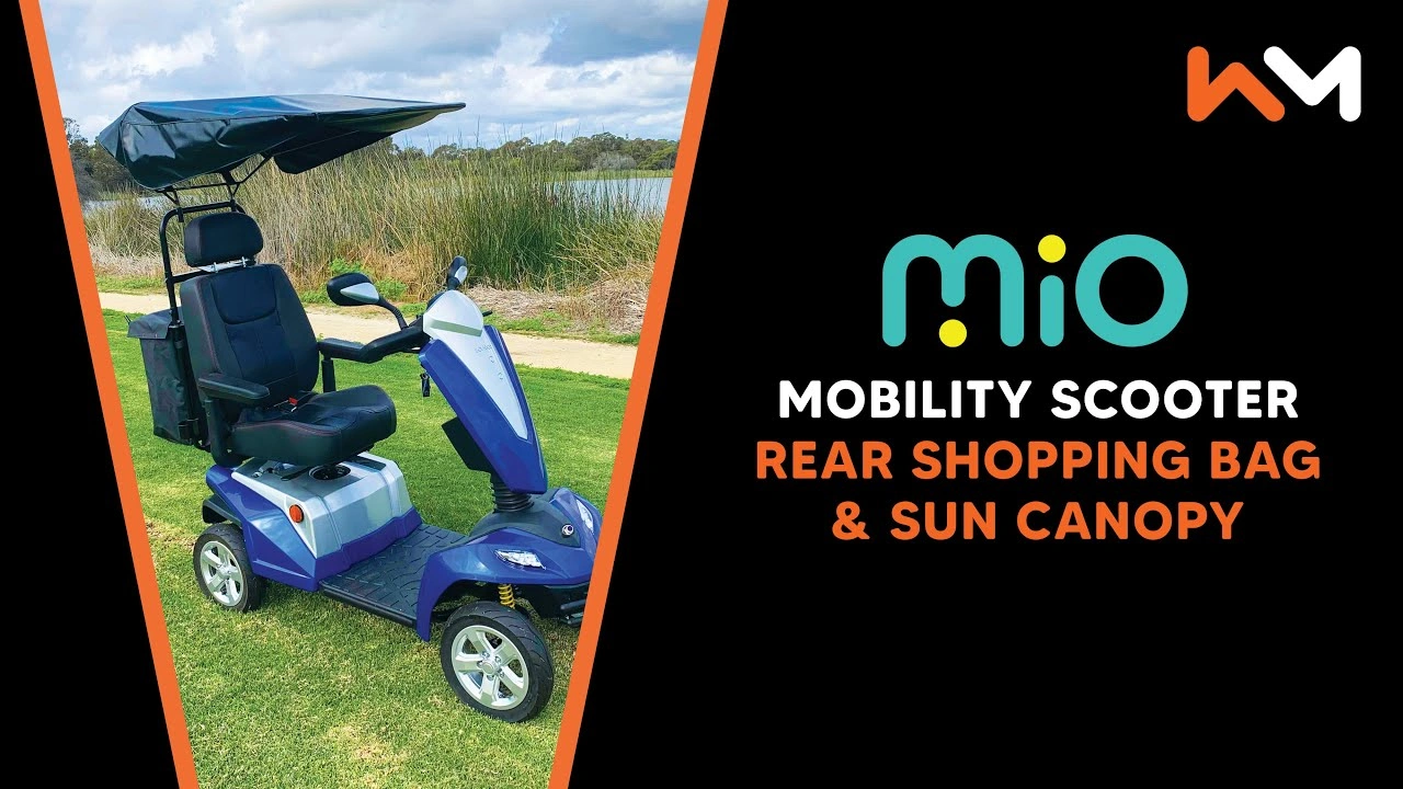 Rear Shopping Bag and Sun Canopy for Mobility Scooters by MIO